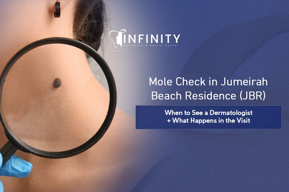 Mole check with a dermatologist